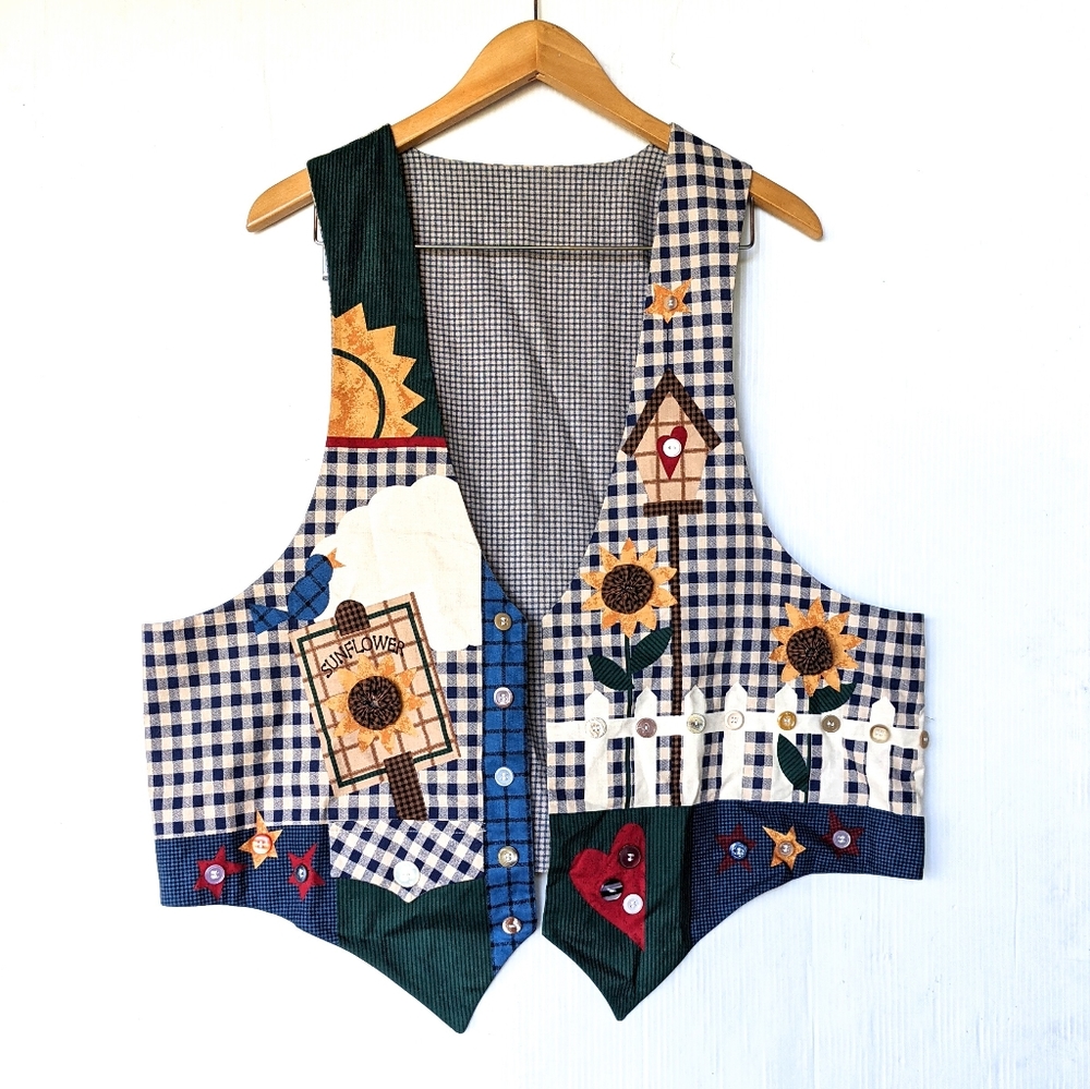 HANDMADE garden sunflower birdhouse vest